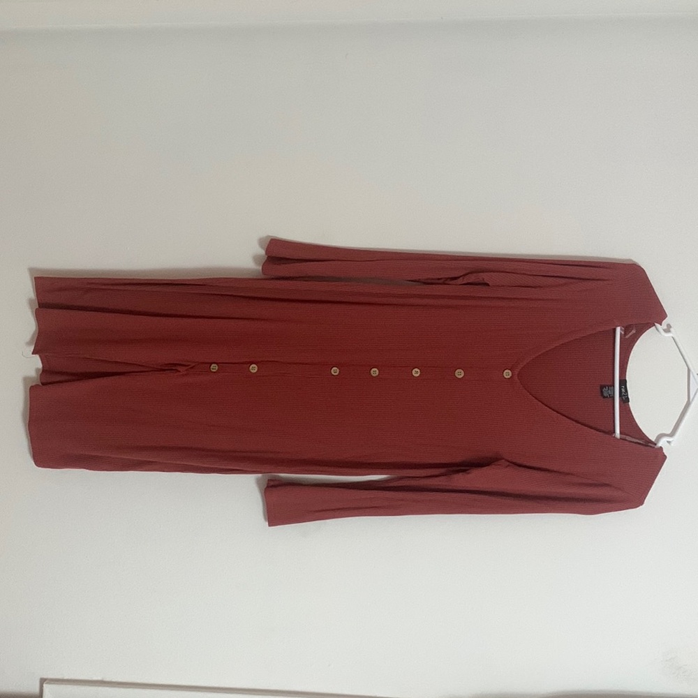 Rue21 long sleeve mauve color dress.